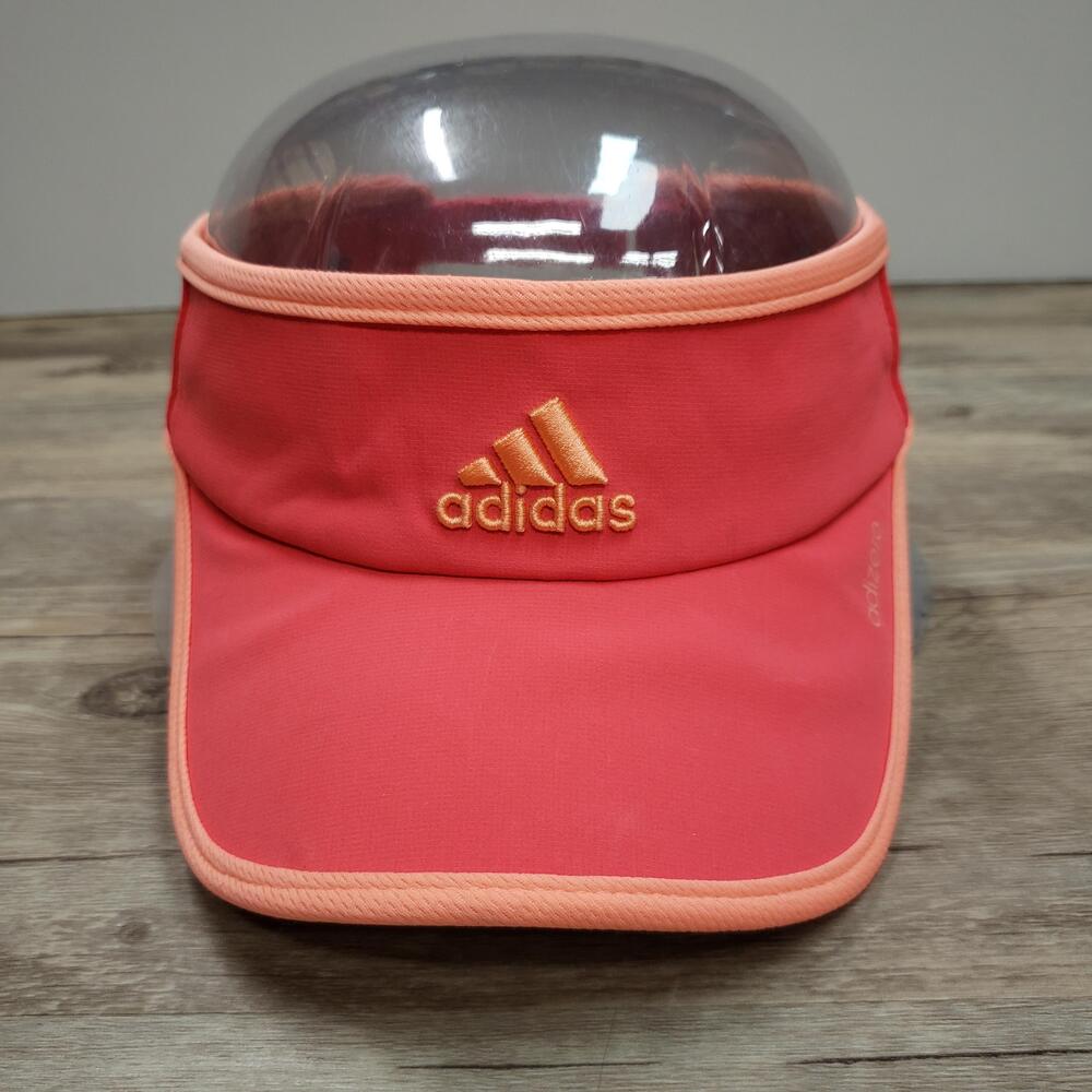 Adidas Hat Visor Strap Back Coral Orange Adizero Climacool Running Golf Womens